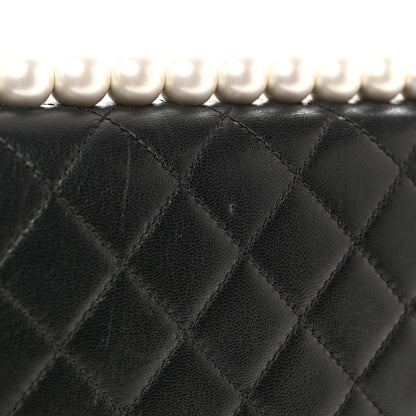 Chanel Lambskin Quilted Small Chic Pearls Flap Black 11 of 11