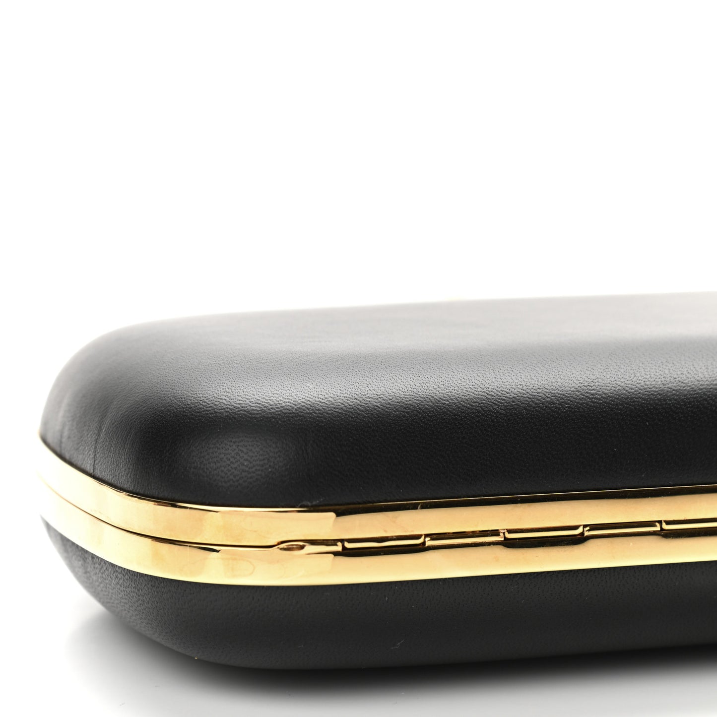 Nappa Skull Knuckle Duster Box Clutch Black