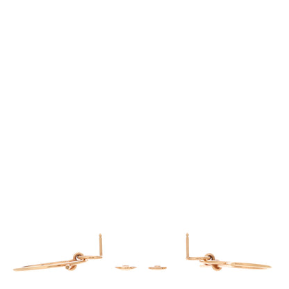 Hermes 18K Rose Gold PM Loop Earrings 3 of 5