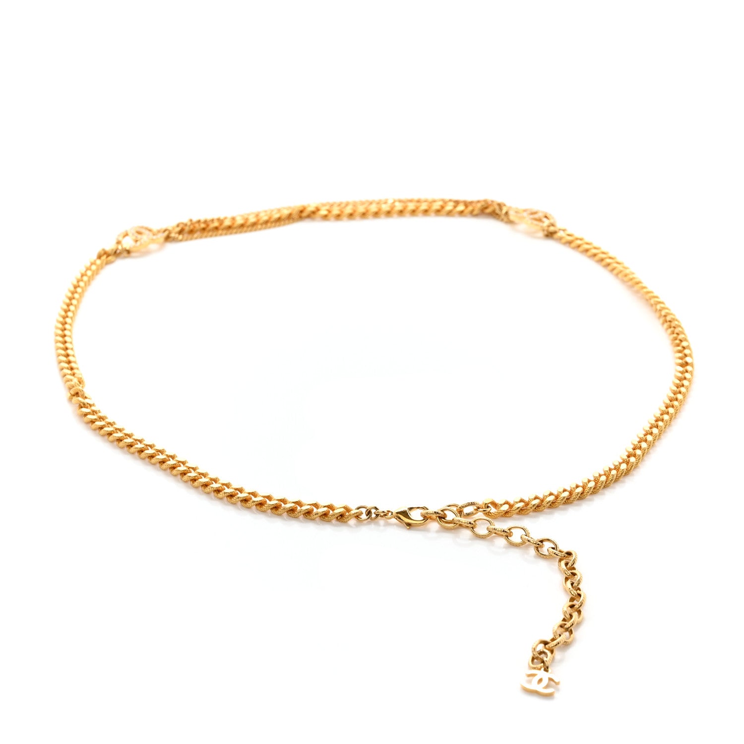 Chanel Crystal CC Multi Strand Chain Belt 85 Gold 2 of 4