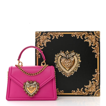 Dolce & Gabbana Smooth Calfskin Small Devotion Envelope Top Handle Bag Pink 10 of 10