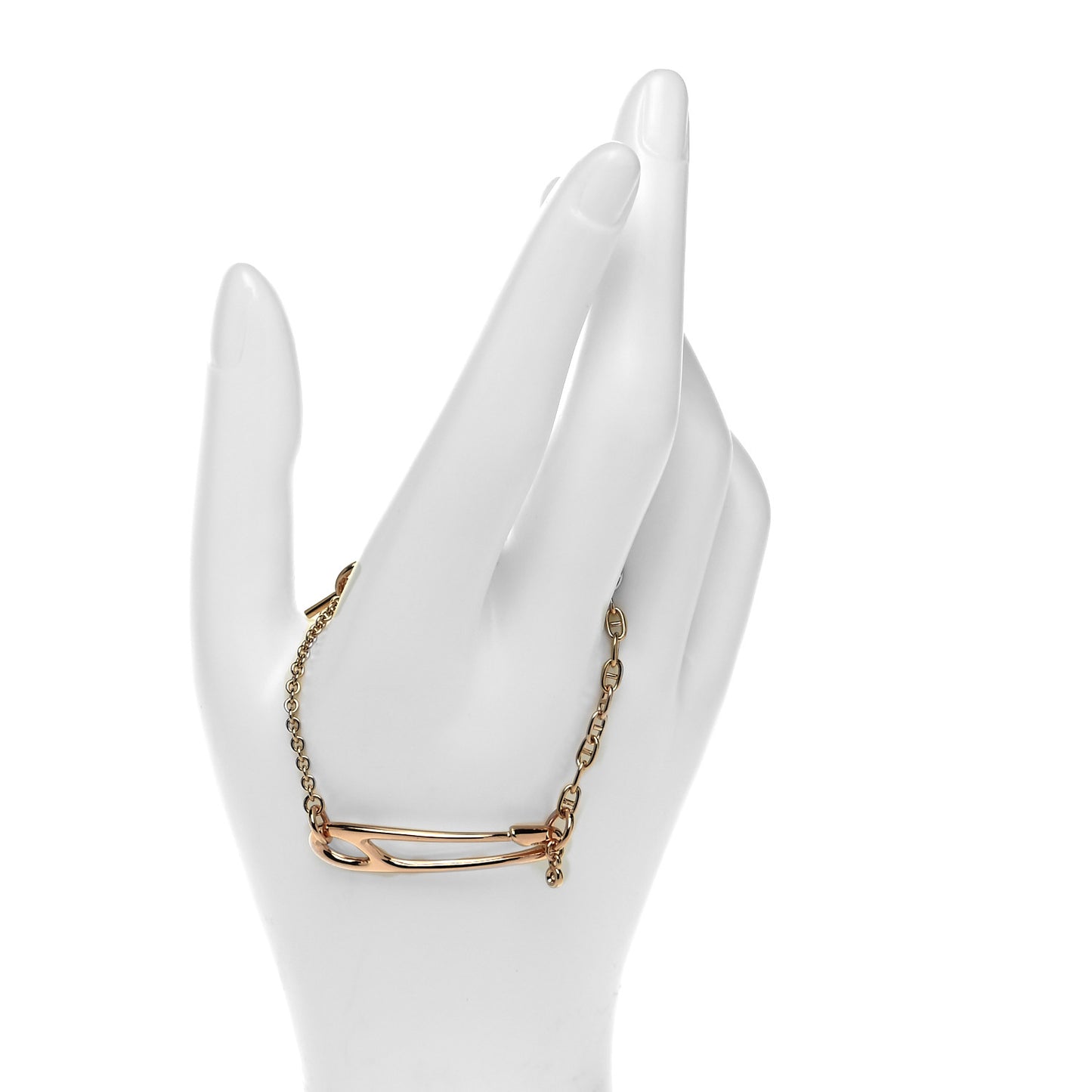 18K Rose Gold Diamond MM Chaine d'Ancre Punk Bracelet SH
