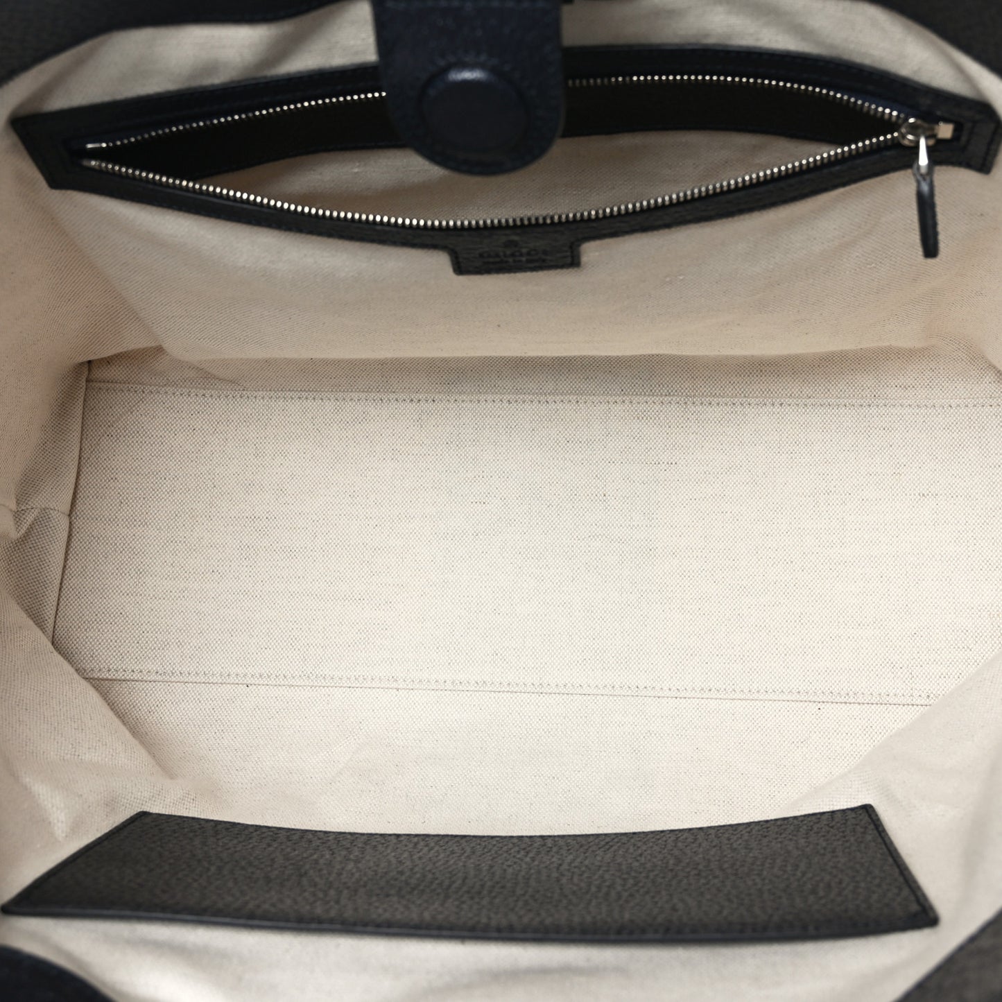 GG Supreme Monogram Textured Calfskin Web Medium Ophidia Shopping Tote Beige Blue