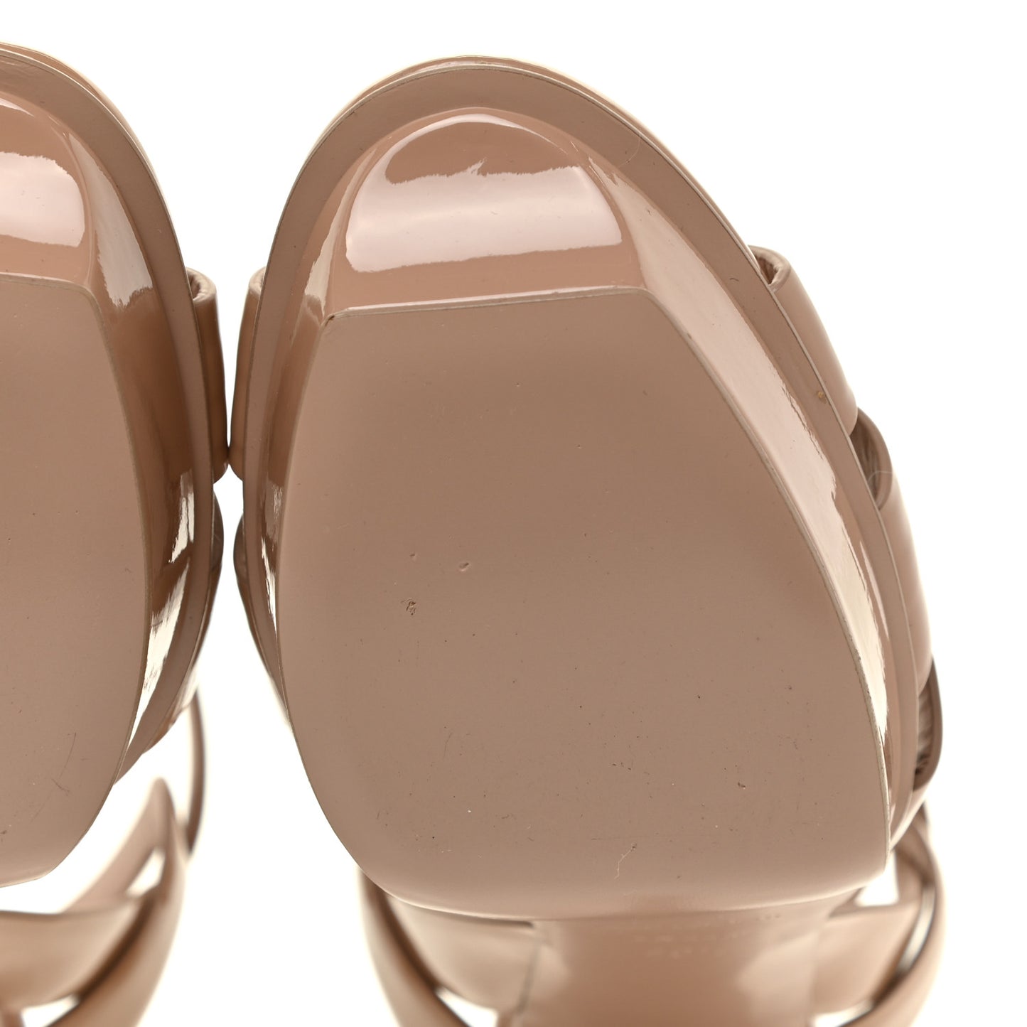 Patent Tribute 75 Platform Sandals 40.5 Soft Nude