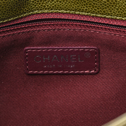 Chanel Crumpled Grained Calfskin Jumbo CC Crave Flap Green 6 of 13