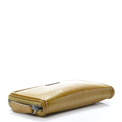 Burberry Patent Check Emboosed Large Zip Around Wallet Yellow 4 of 10
