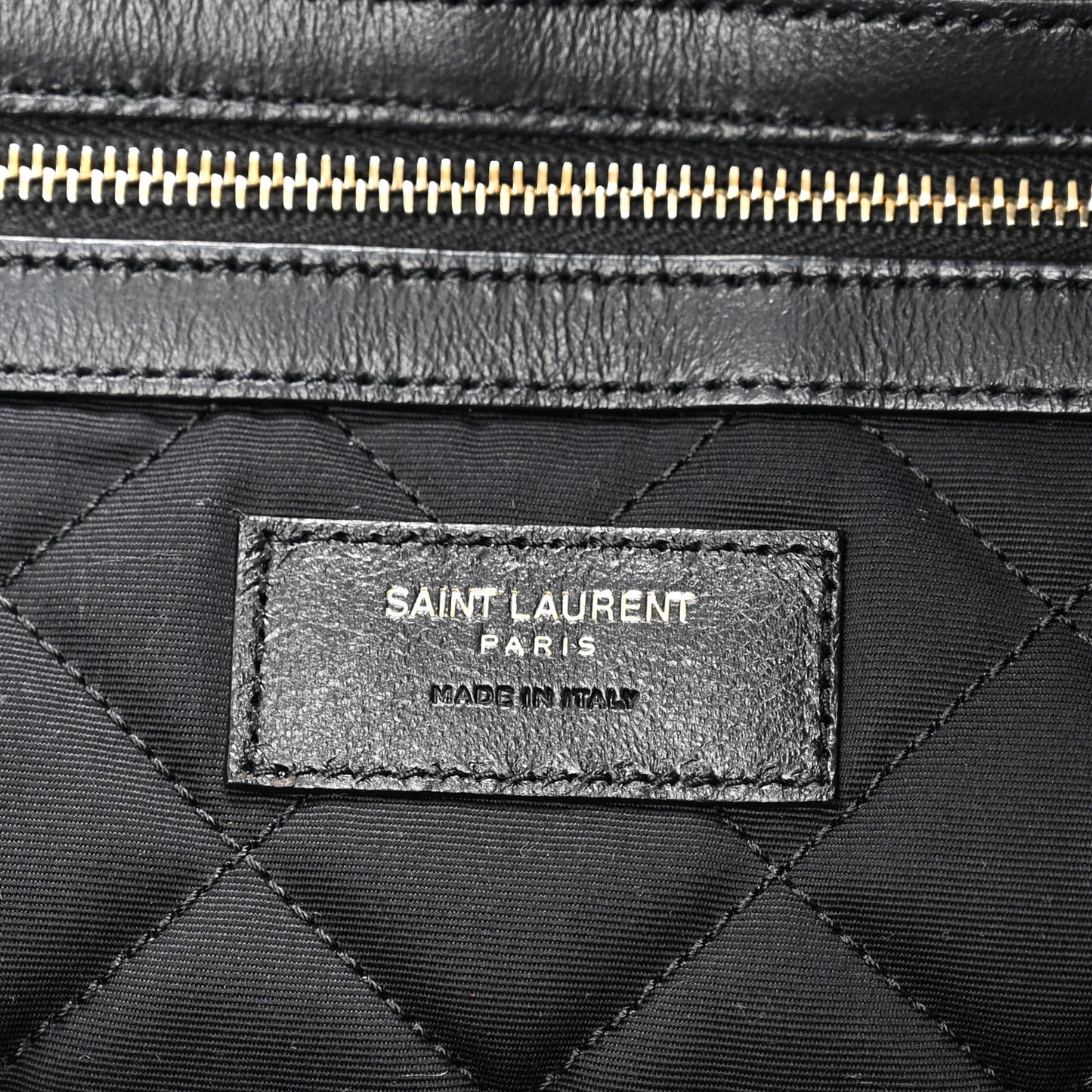 Calfskin Quilted ES Giant Travel Bag Black
