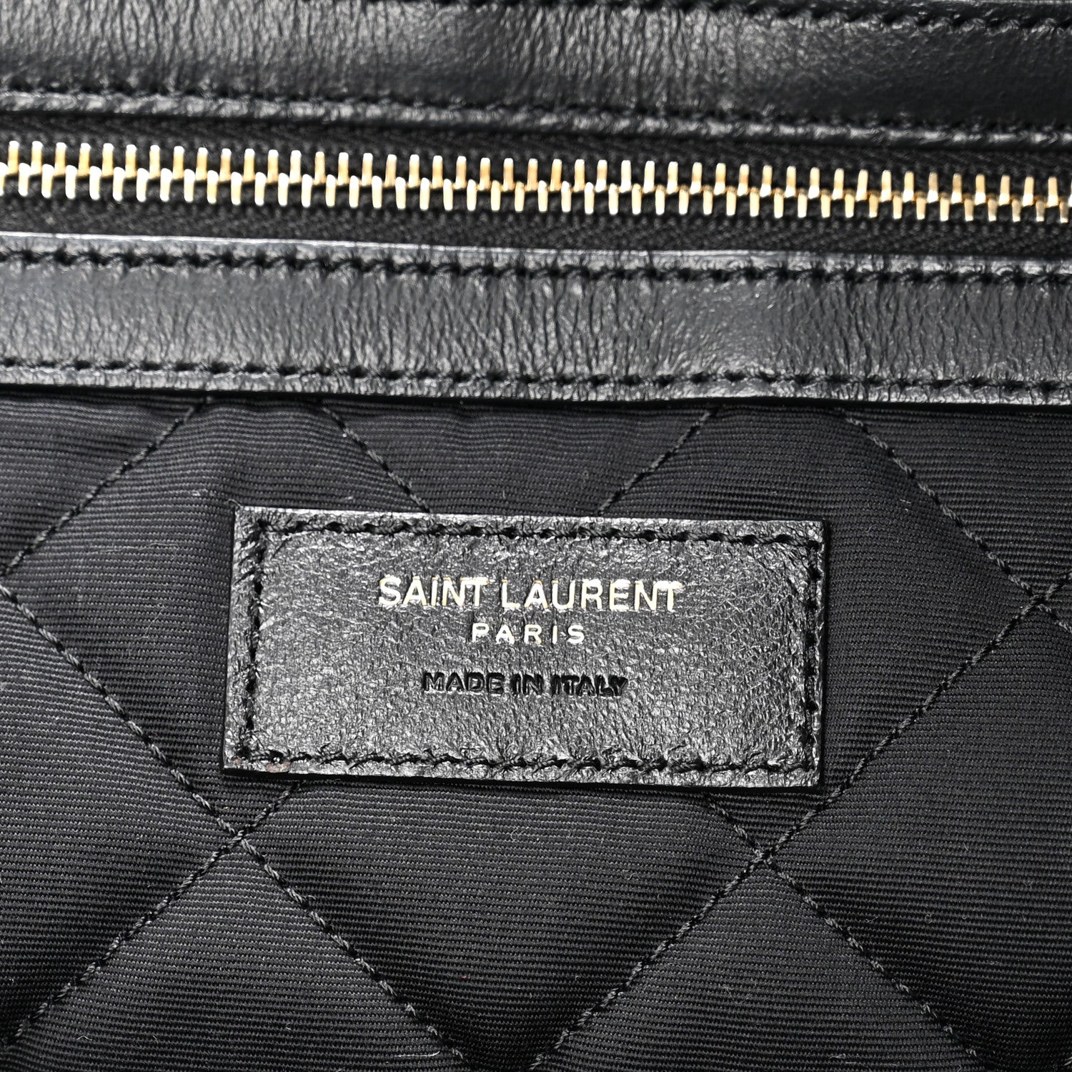 Saint Laurent Calfskin Quilted ES Giant Travel Bag Black 5 of 13