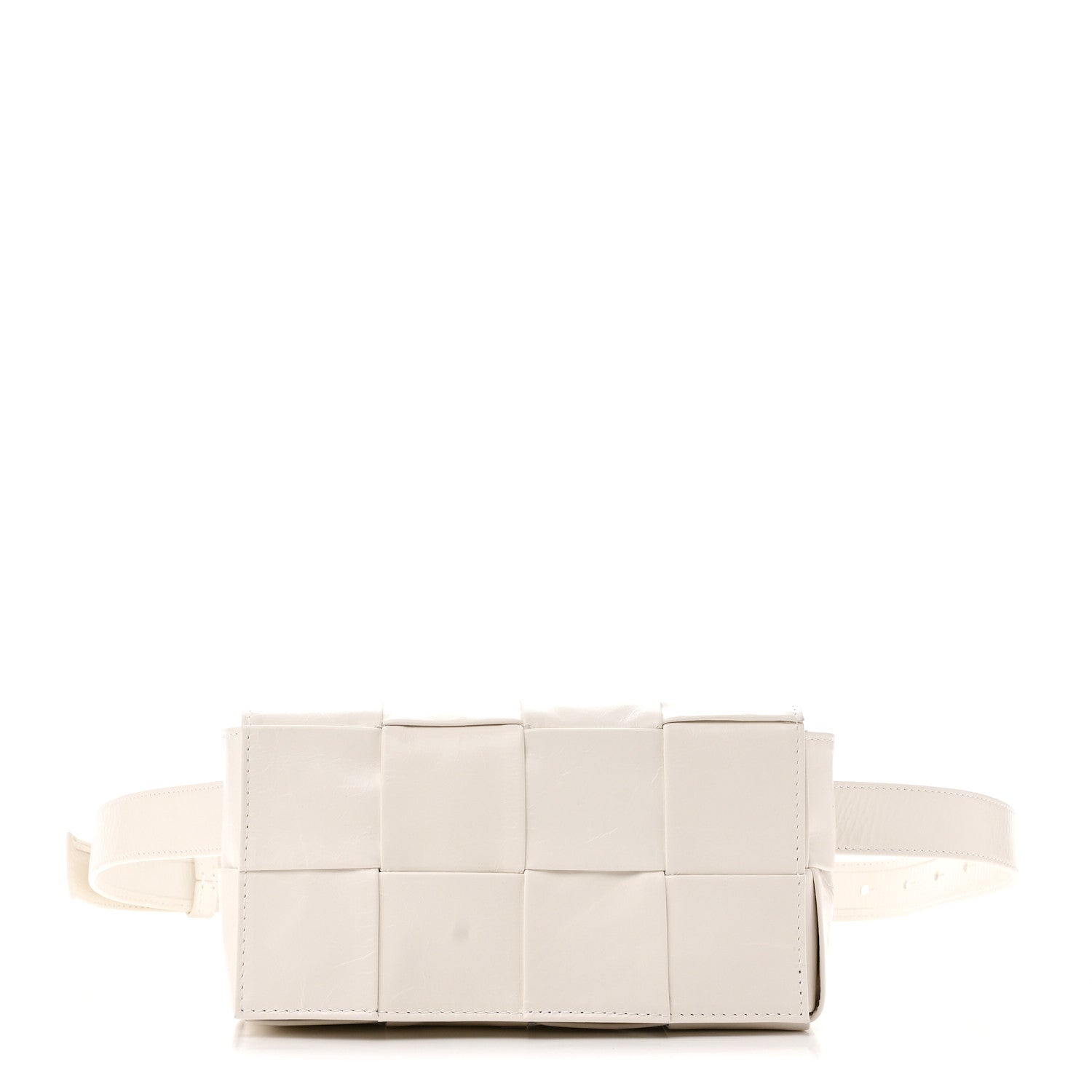 Bottega Veneta Paper Calfskin Intrecciato Cassette Belt Bag White 1 of 10