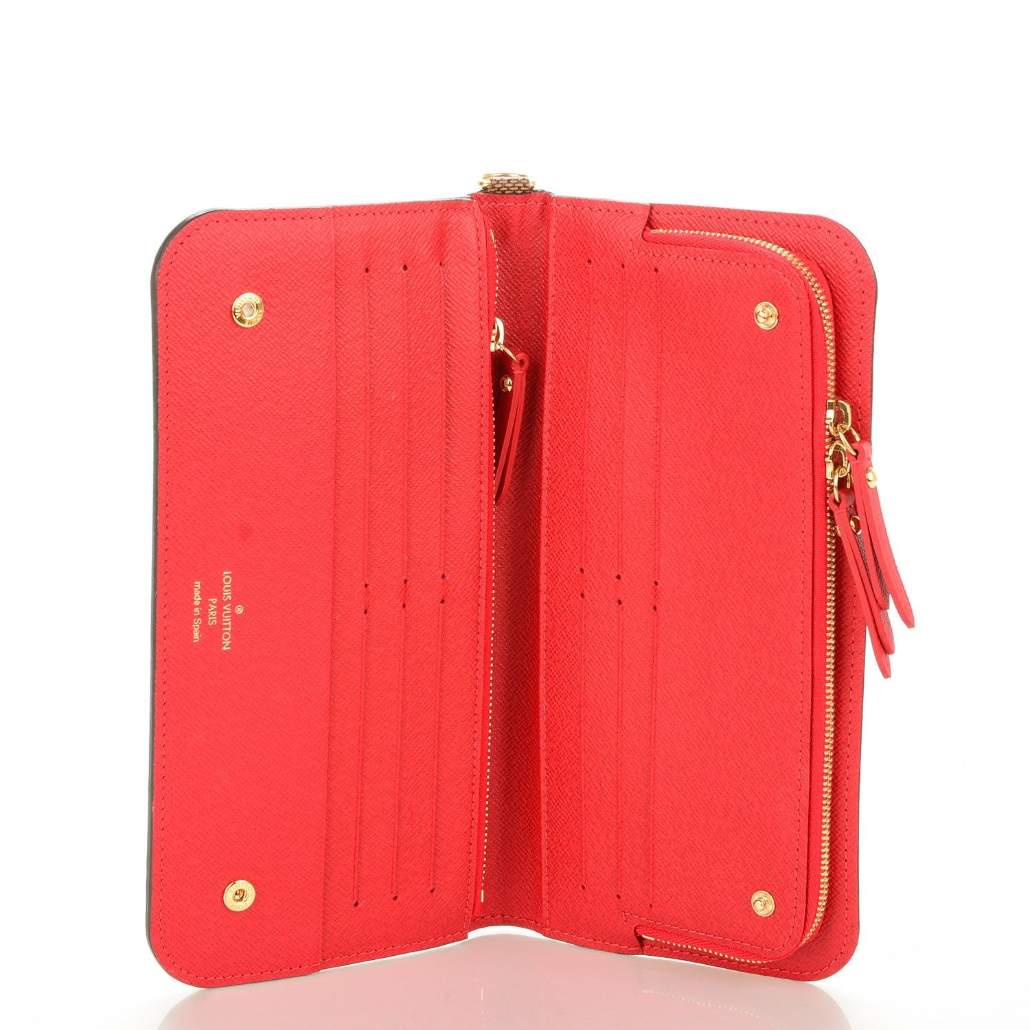Louis Vuitton Damier Ebene Insolite Wallet Red 5 of 7