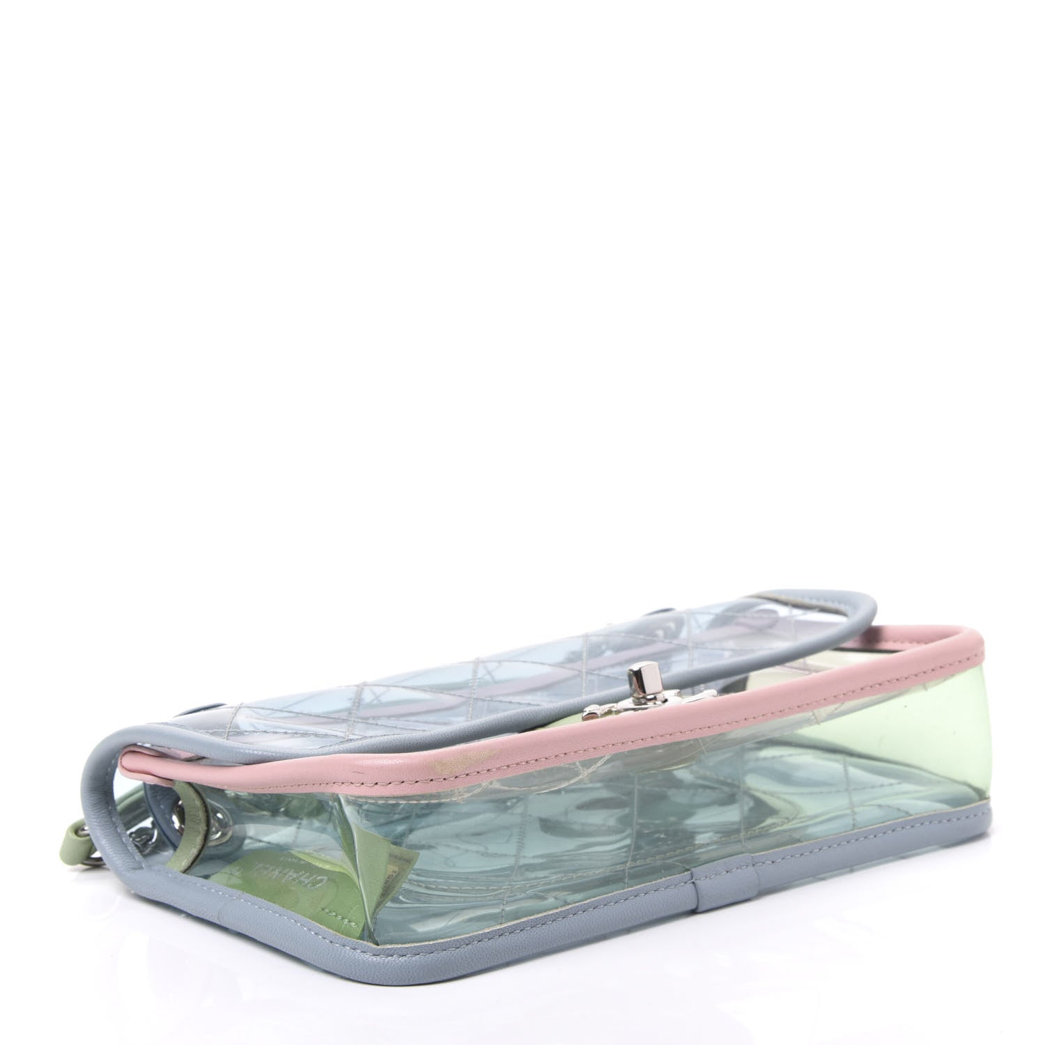 Chanel Lambskin PVC Quilted Medium Coco Splash Flap Blue Green 3 of 10