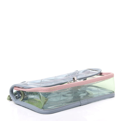 Chanel Lambskin PVC Quilted Medium Coco Splash Flap Blue Green 3 of 10