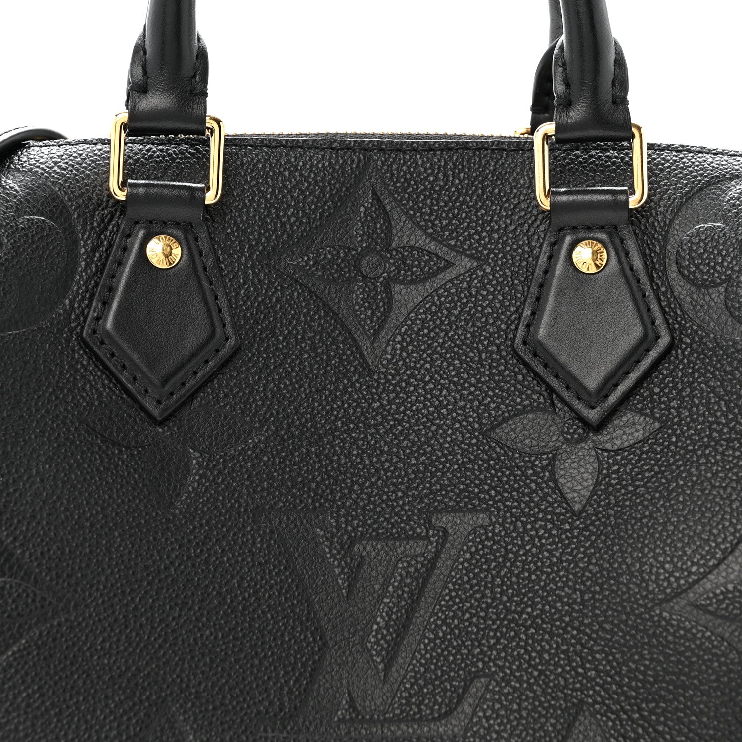Louis Vuitton Empreinte Monogram Giant Speedy Bandouliere 25 Black 7 of 10