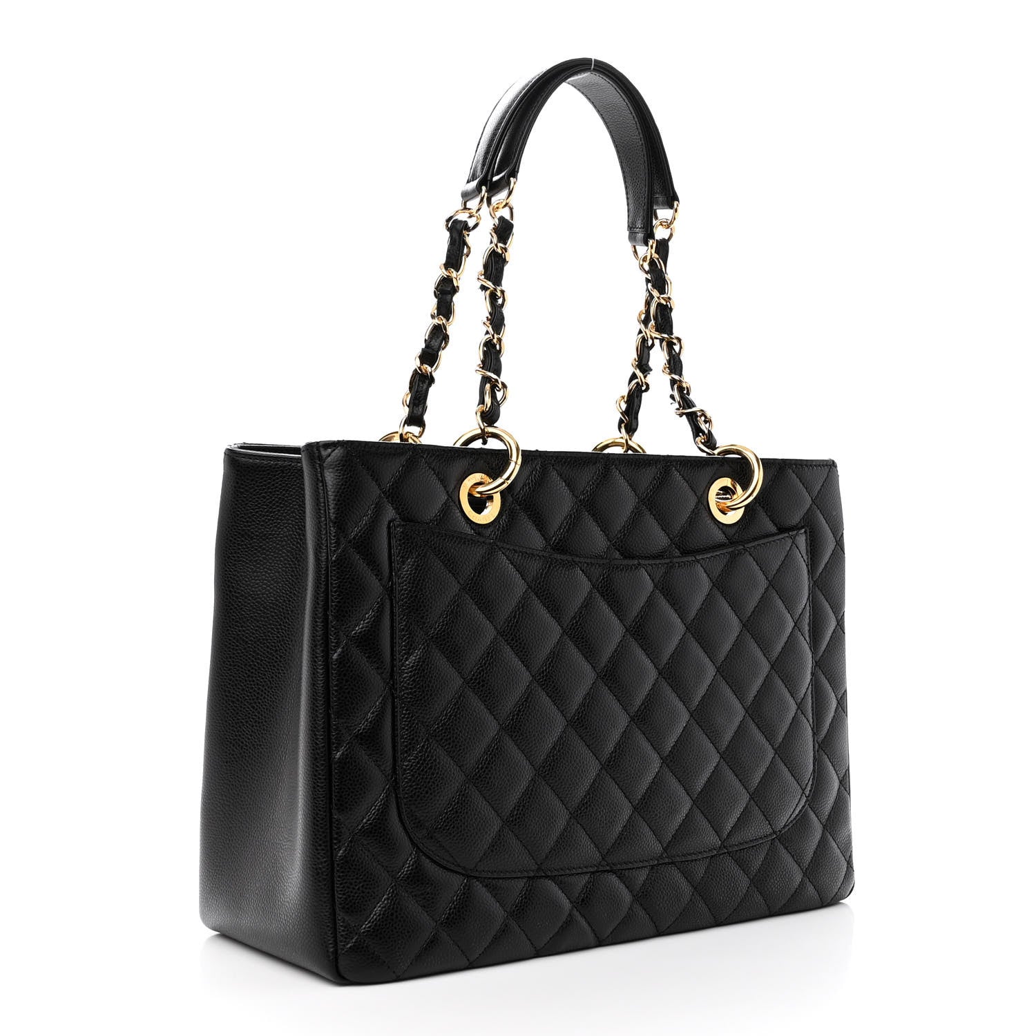 Chanel Caviar Quilted Grand Shopping Tote GST Black 3 of 12