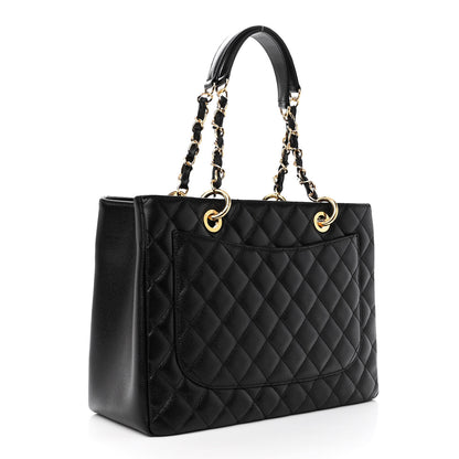 Chanel Caviar Quilted Grand Shopping Tote GST Black 3 of 12