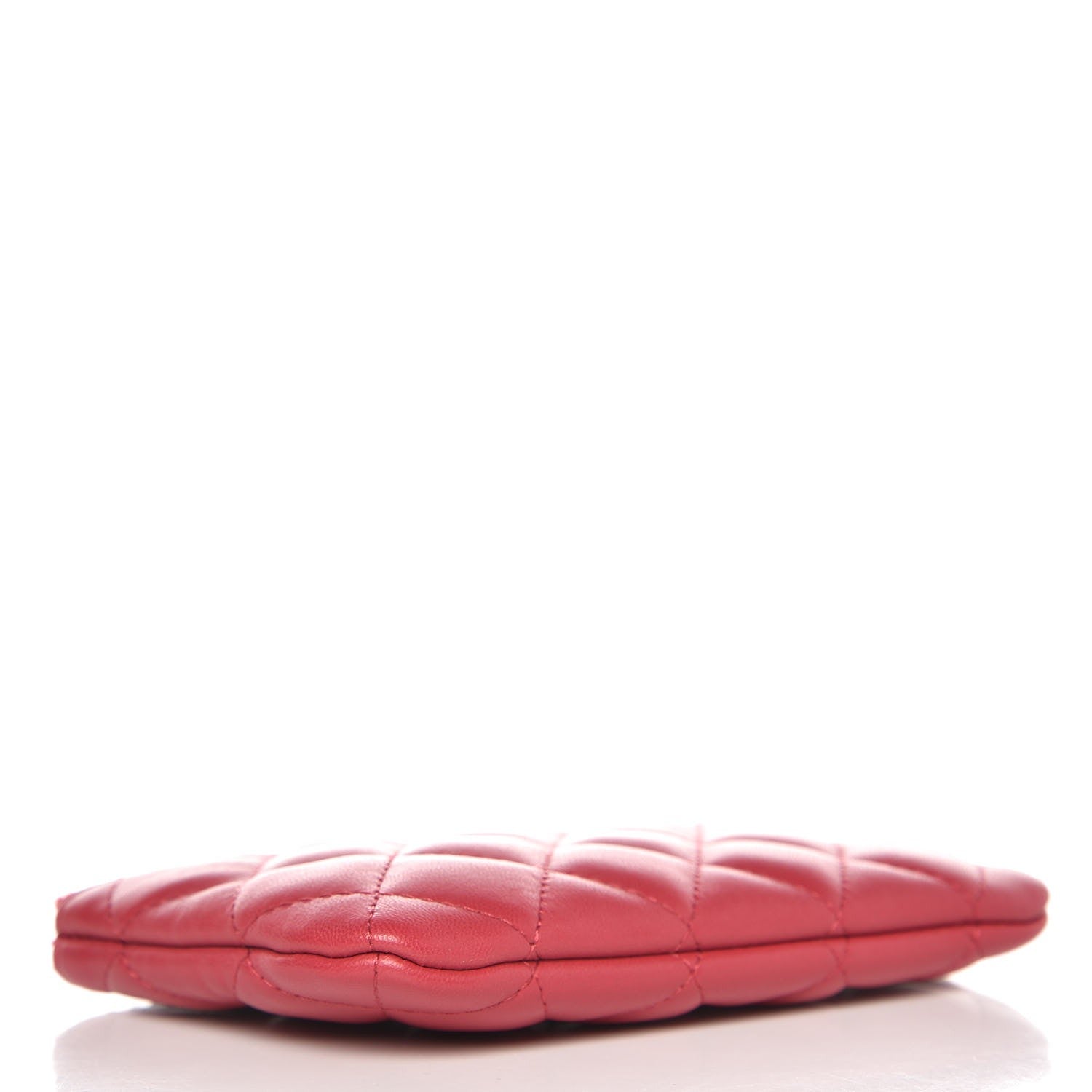 Chanel Lambskin Quilted Small Cosmetic Case Light Red 4 of 8