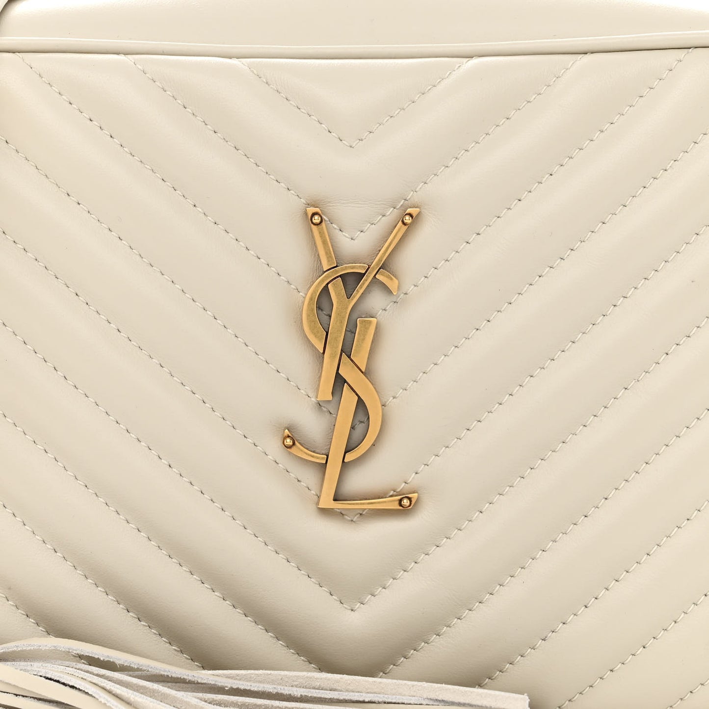Calfskin Matelasse Monogram Lou Camera Bag Crema Soft