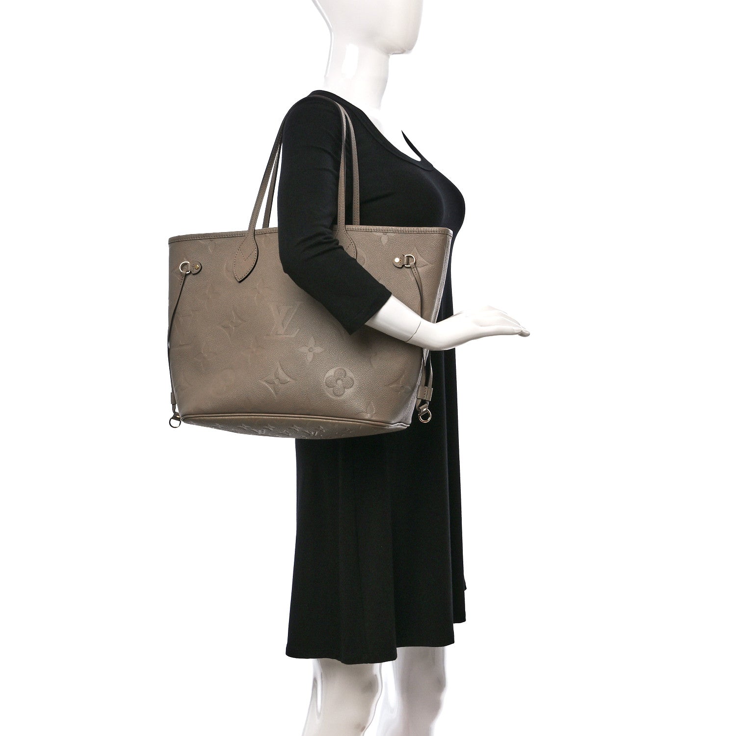 Louis Vuitton Empreinte Monogram Giant Neverfull MM Tourterelle 2 of 9