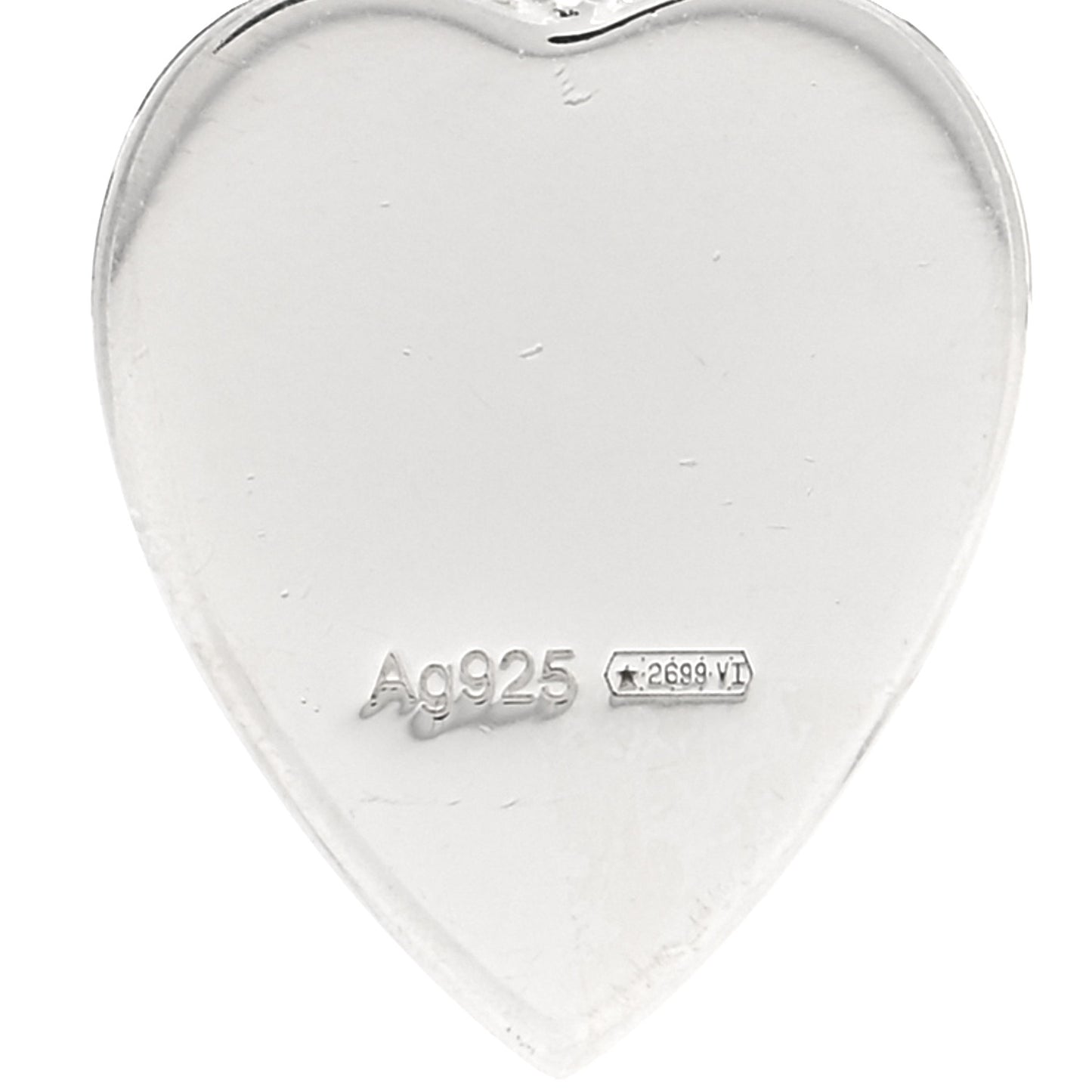 Sterling Silver Trademark Heart Drop Earrings