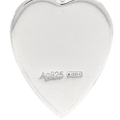 Gucci Sterling Silver Trademark Heart Drop Earrings 4 of 4