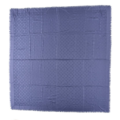 Louis Vuitton Wool Silk Monogram Shawl Night Blue 1 of 4