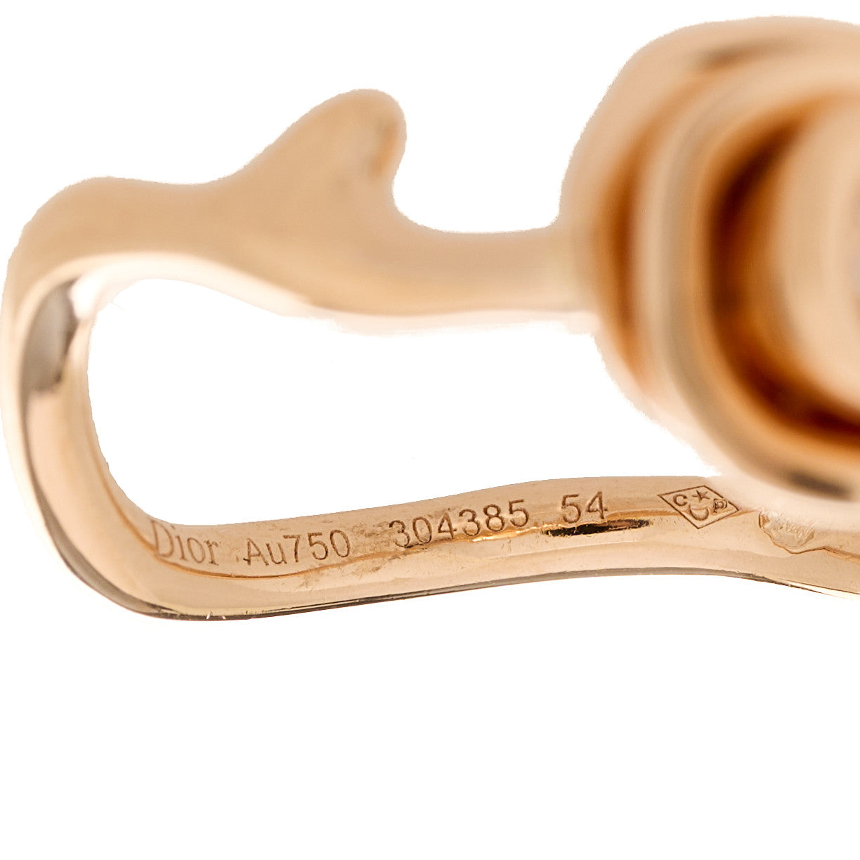 18K Rose Gold Diamond Small Rose Couture Ring 54 7
