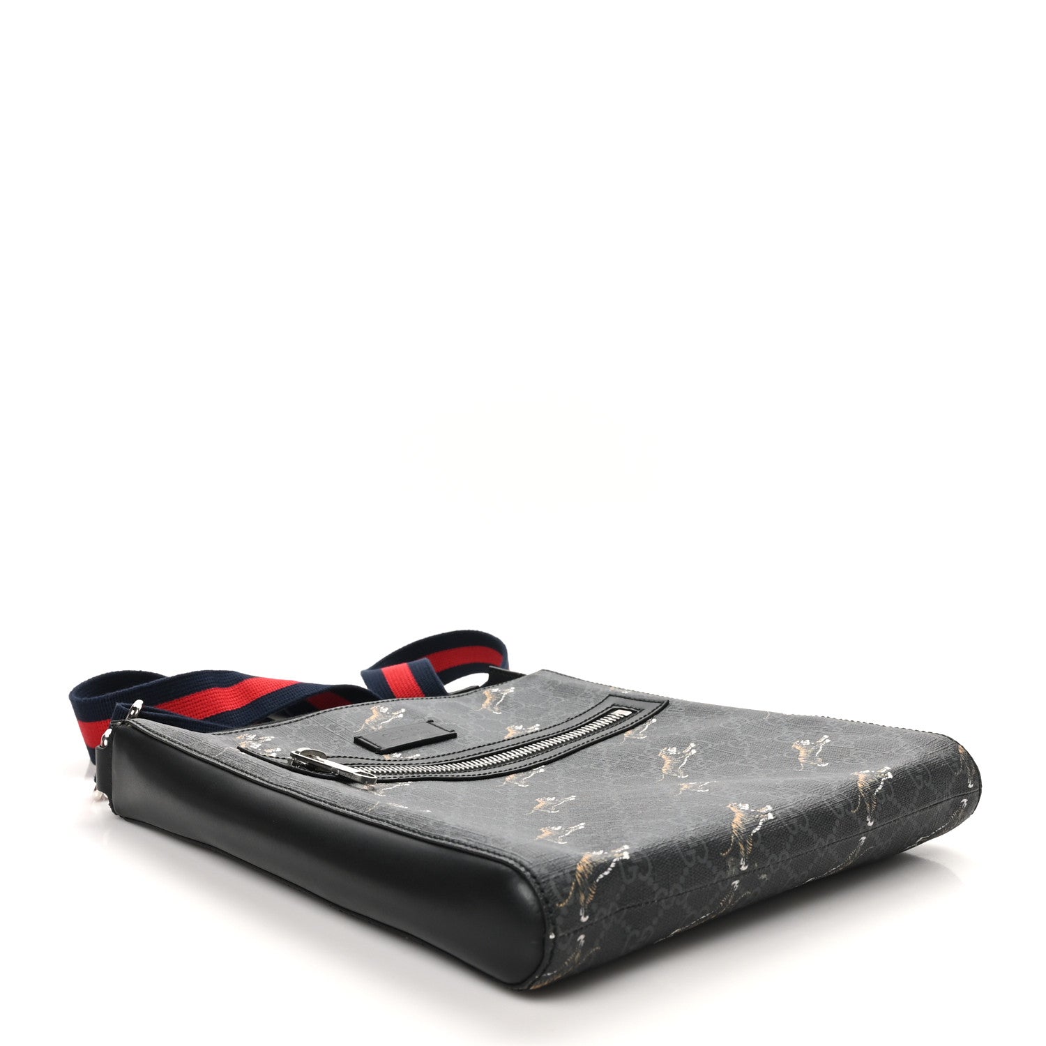 Gucci GG Supreme Monogram Tigers Web Messenger Bag Black Multicolor 4 of 10