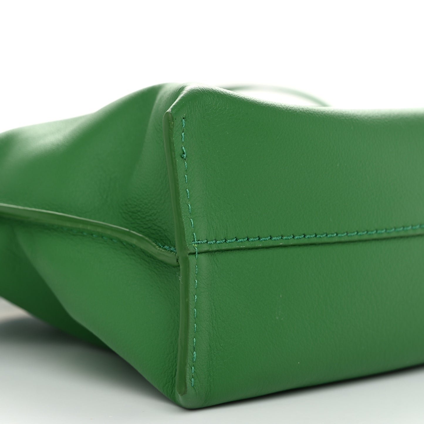 x SUNA FUJITA Nappa Bunny Mini Flamenco Knot Clutch Tropical Green