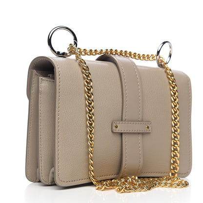 Chloe Shiny Goatskin Calfskin Aby Chain Shoulder Bag Motty Grey 2 of 8