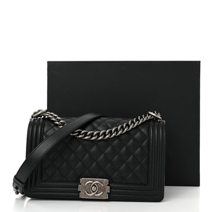 Chanel Caviar Quilted Medium Boy Flap Black 11 of 11