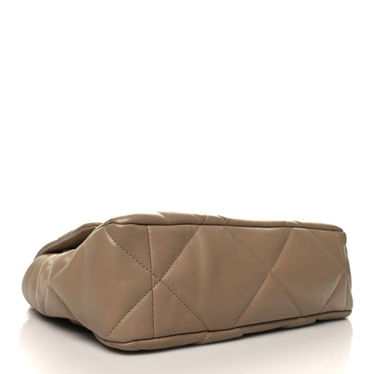 Chanel Lambskin Quilted Large Chanel 19 Flap Dark Beige 4 of 11