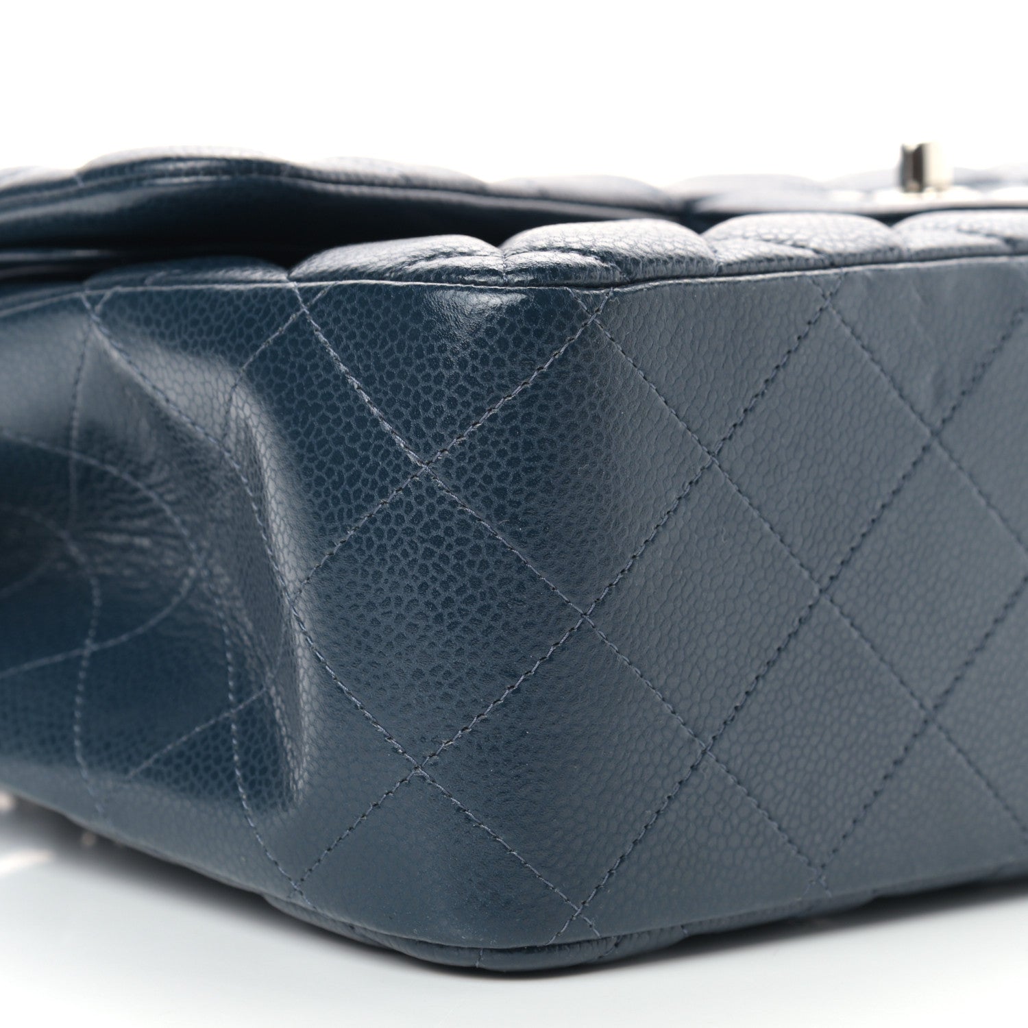 Chanel Caviar Quilted Jumbo Double Flap Navy Blue 8 of 12