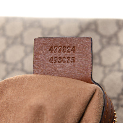 Gucci GG Supreme Monogram Large Linea A Hobo Light Brown 7 of 13