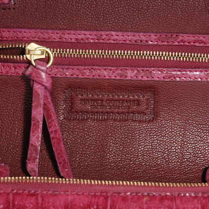 Nancy Gonzalez Crocodile Flap Crossbody Fuchsia 6 of 7