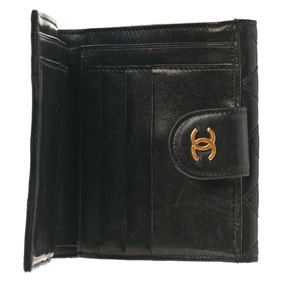 Chanel Calfskin Diamond Stitched Compact Wallet Black 5 of 12
