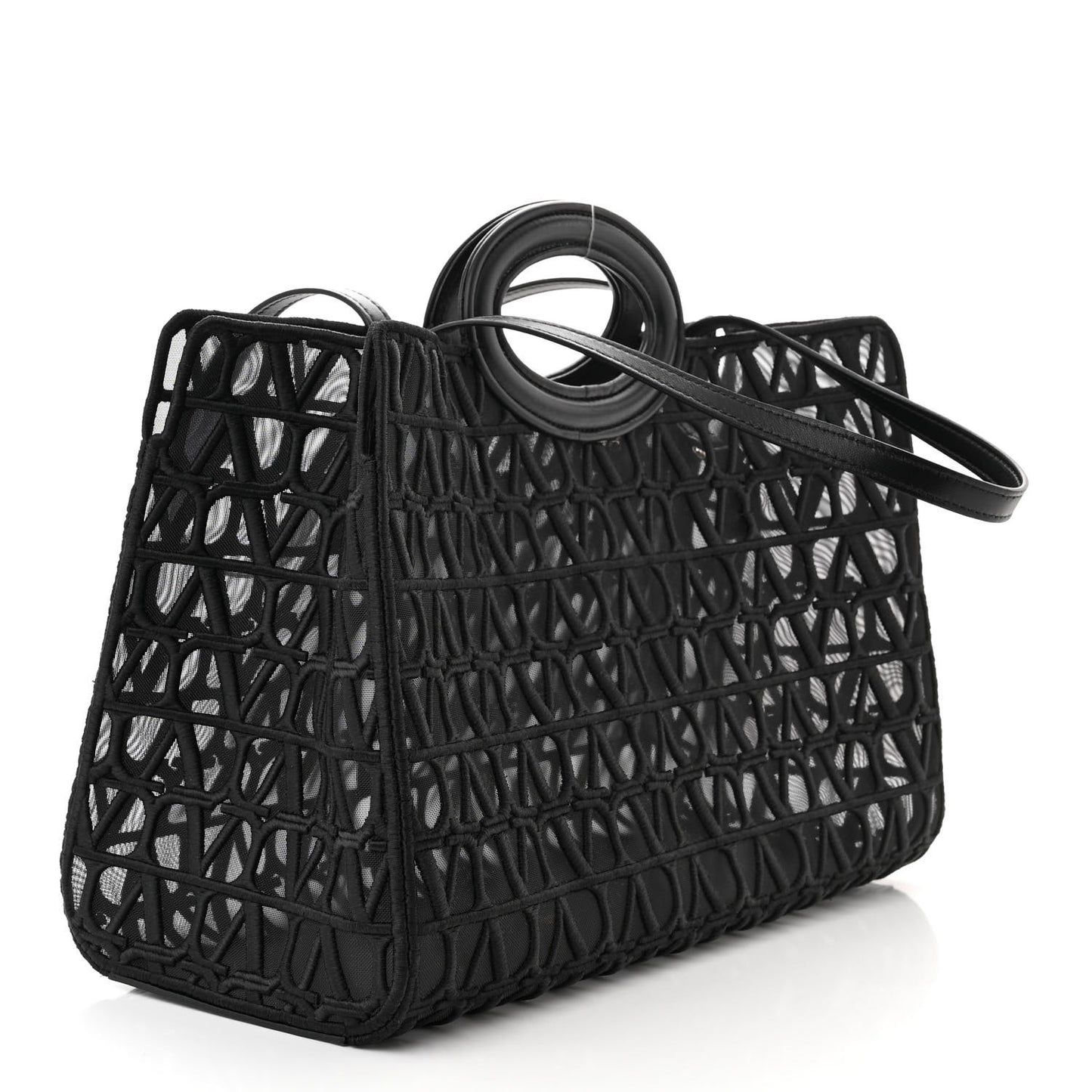 Toile Mesh Iconographe Goatskin Le Troisieme Shopping Bag Black