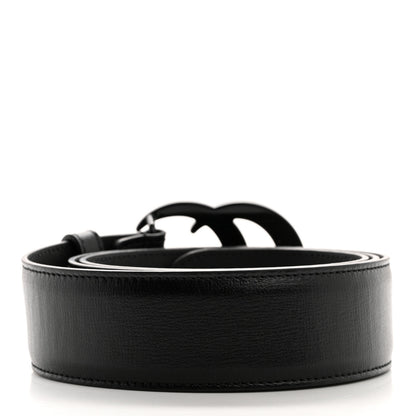 Gucci Azalea Calfskin Enamel Monochrome Double G 40mm Belt 90 36 Black 2 of 5