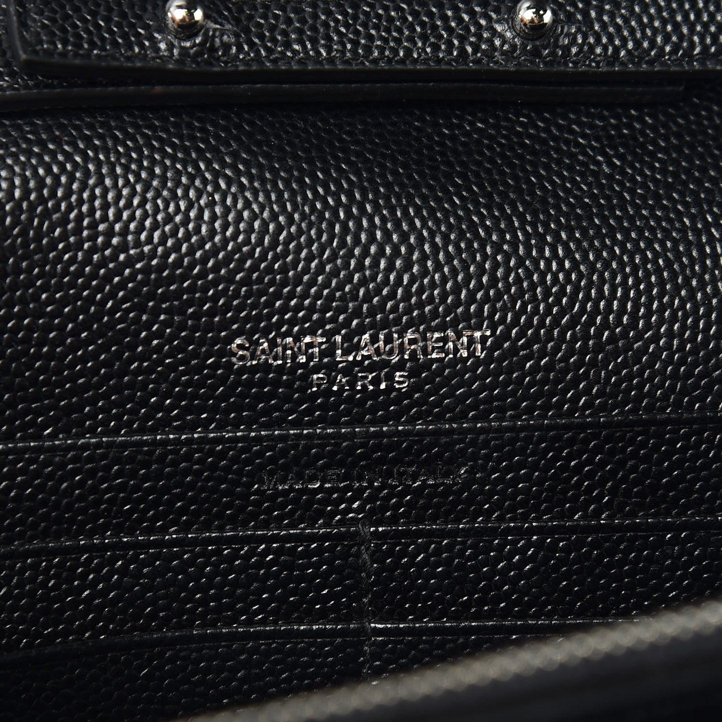 Grain De Poudre Matelasse Chevron Monogram Chain Wallet Black