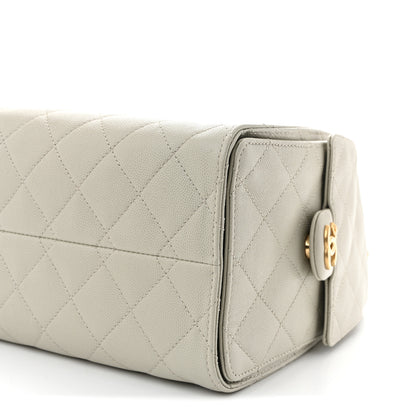 Chanel Caviar Quilted Small Chanel 25 Handbag Light Grey 10 of 10