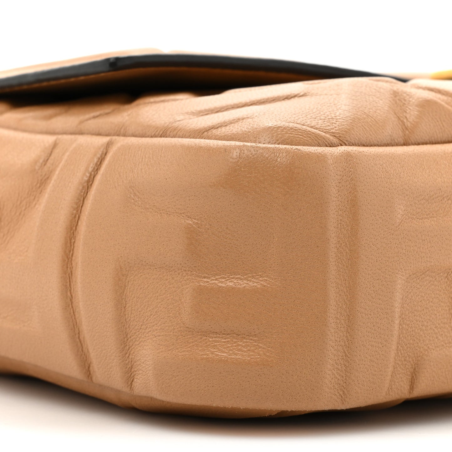 Nappa FF 1974 Embossed Baguette Miele Scuro