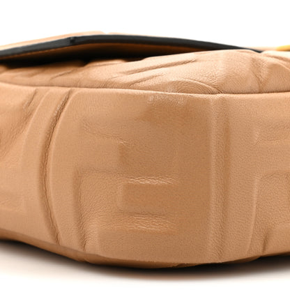 Fendi Nappa FF 1974 Embossed Baguette Miele Scuro 8 of 11