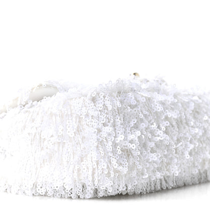 Chanel Sequin Mini Rectangular Flap White 9 of 10