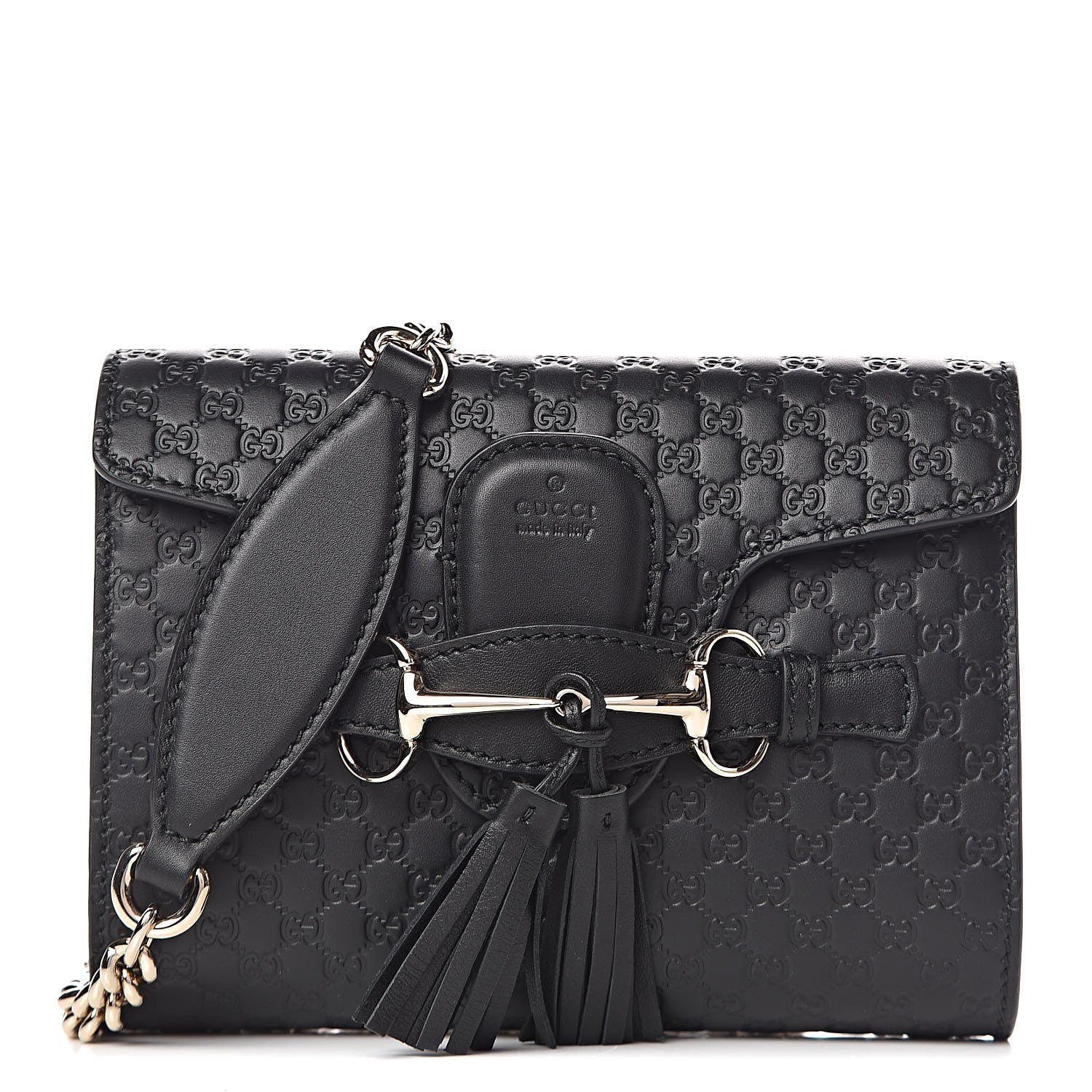Gucci Microguccissima Mini Emily Shoulder Bag Black 1 of 10