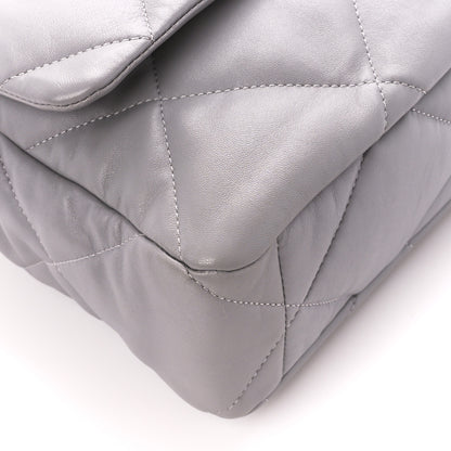 Chanel Lambskin Quilted Large Chanel 19 Flap Grey 9 of 12