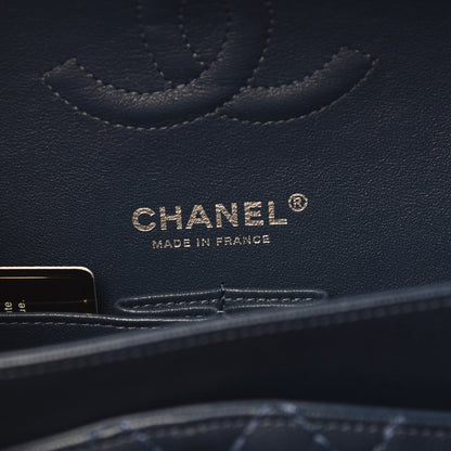 Chanel Caviar Quilted Medium Double Flap Dark Blue 5 of 12