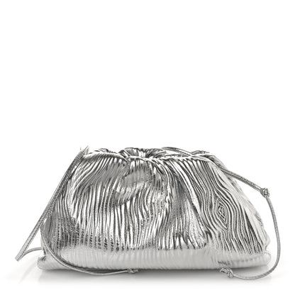 Bottega Veneta Metallic Bark Calfskin The Mini Pouch Silver 1 of 10