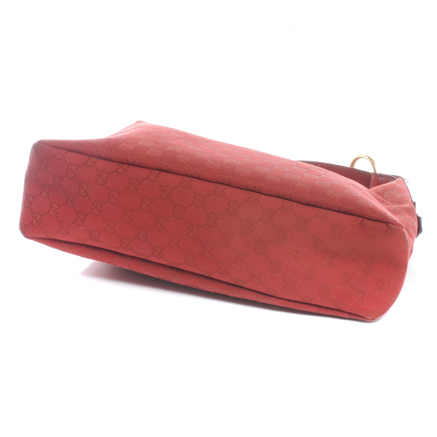 Gucci Monogram Medium Horsebit Chain Hobo Red 4 of 7