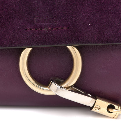 Chloe Suede Calfskin Mini Faye Shoulder Bag Intense Violine 8 of 14