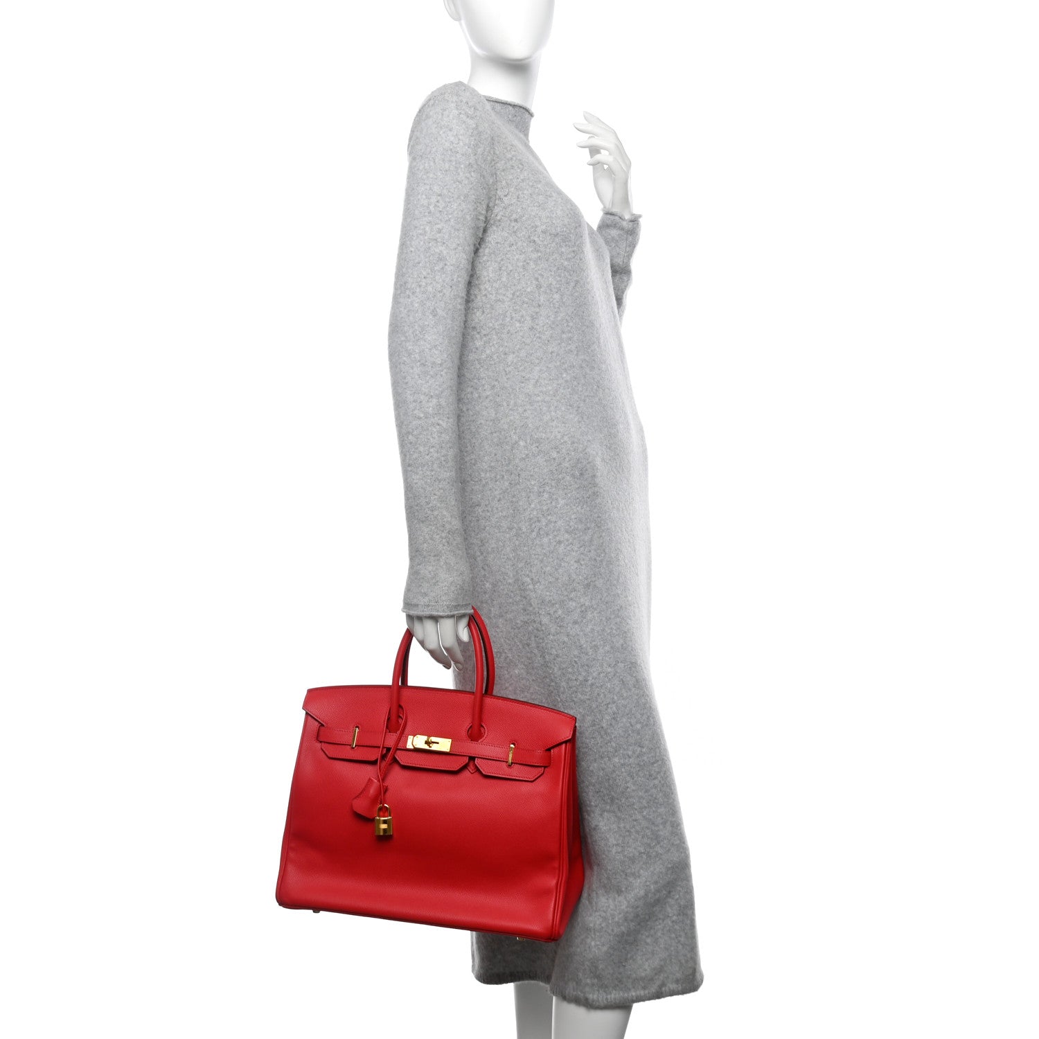 Hermes Epsom Birkin 35 Rouge Casaque 2 of 12