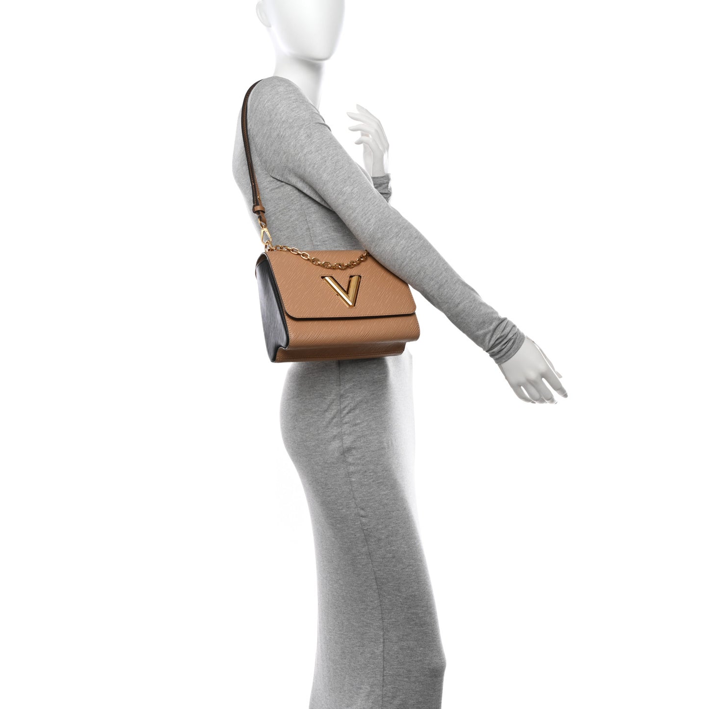 Epi Twist Shoulder Bag MM Camel